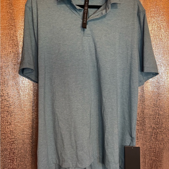 Lululemon Men's Blue Polo Shirt size xxl nwt stretch athletic casual - Picture 1 of 4